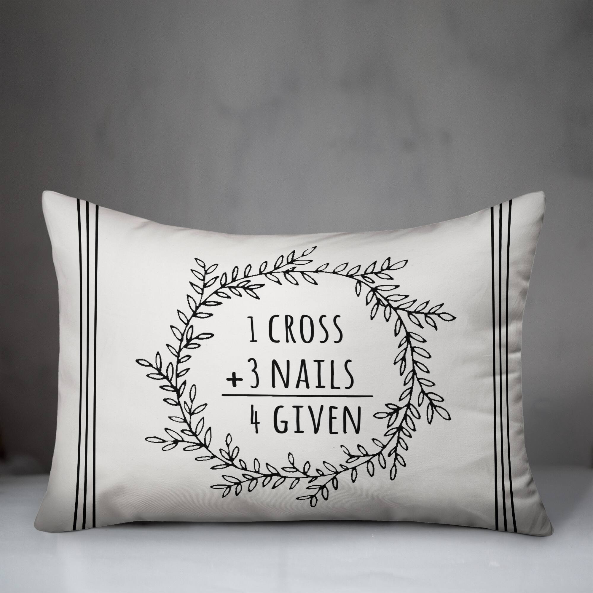 Easter Math Wreath Pillow 4 14" x 20" Throw Pillow